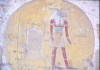 Luxor – El Valle de los Reyes, en esta estampa quedan representados, el escarabajo (resurrección – suerte) y el dios Khnoum.