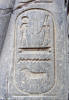 Templo de Luxor, aquí un cartucho, que representaba al Faraón.